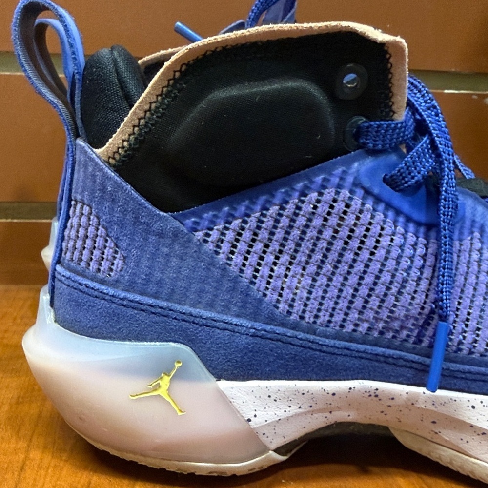 Jordan Women's Athletic High-Top Sneakers in Royal Blue and White - Picture 3 of 9
